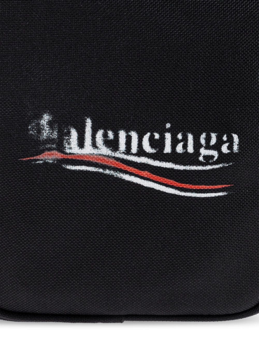 Balenciaga Black Logo Print  Shoulder Bag image 2