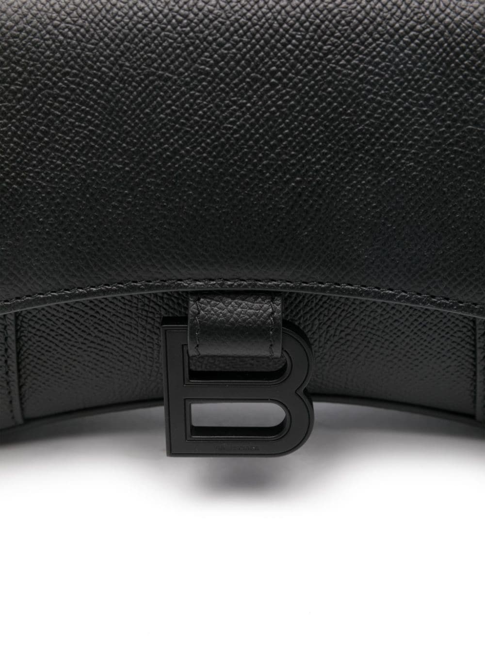 Balenciaga Grained Leather Black Foldover Top Handle Bag image 1