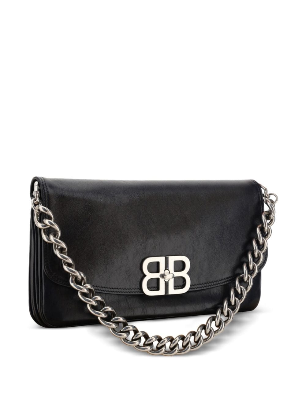 Balenciaga Black Calfskin Accordion Shoulder Bag image 4