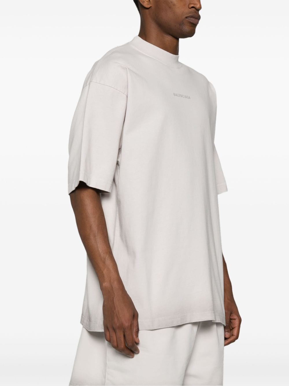 Balenciaga Reflective Logo Grey T-Shirt image 3