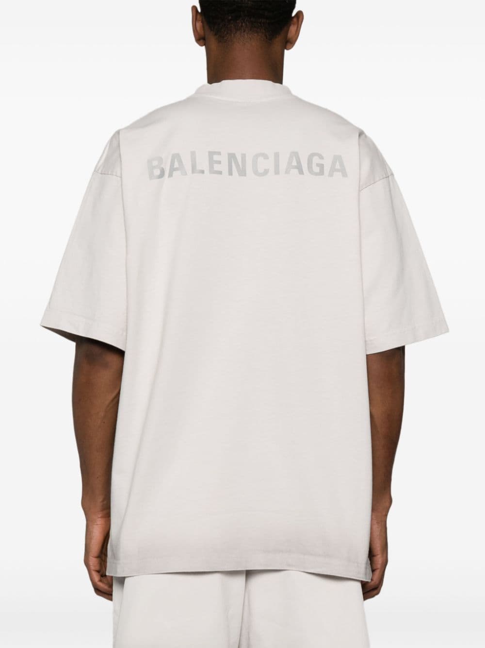 Balenciaga Reflective Logo Grey T-Shirt image 4