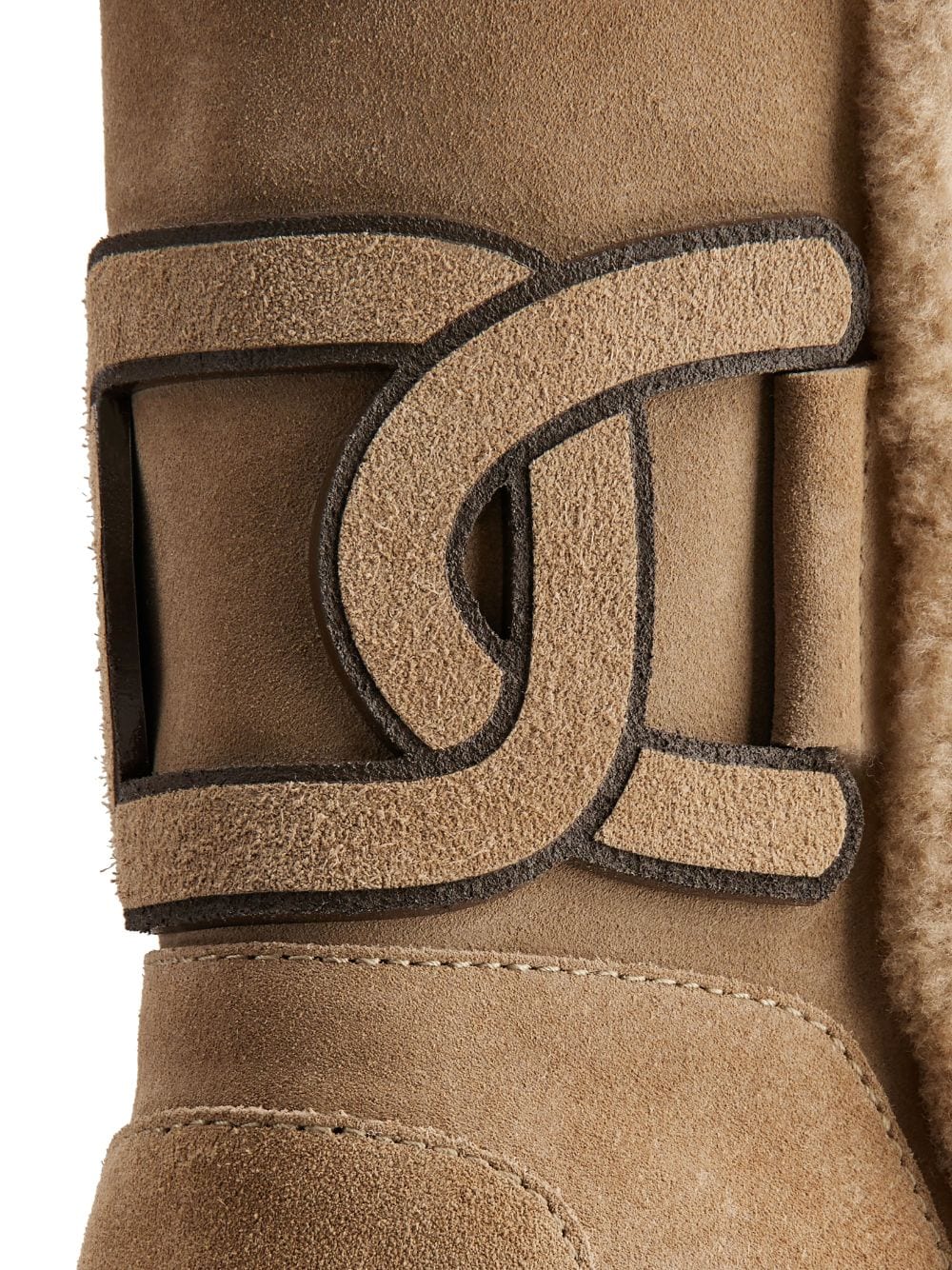 Tod's Beige Sheepskin Slip-On Boots image 5