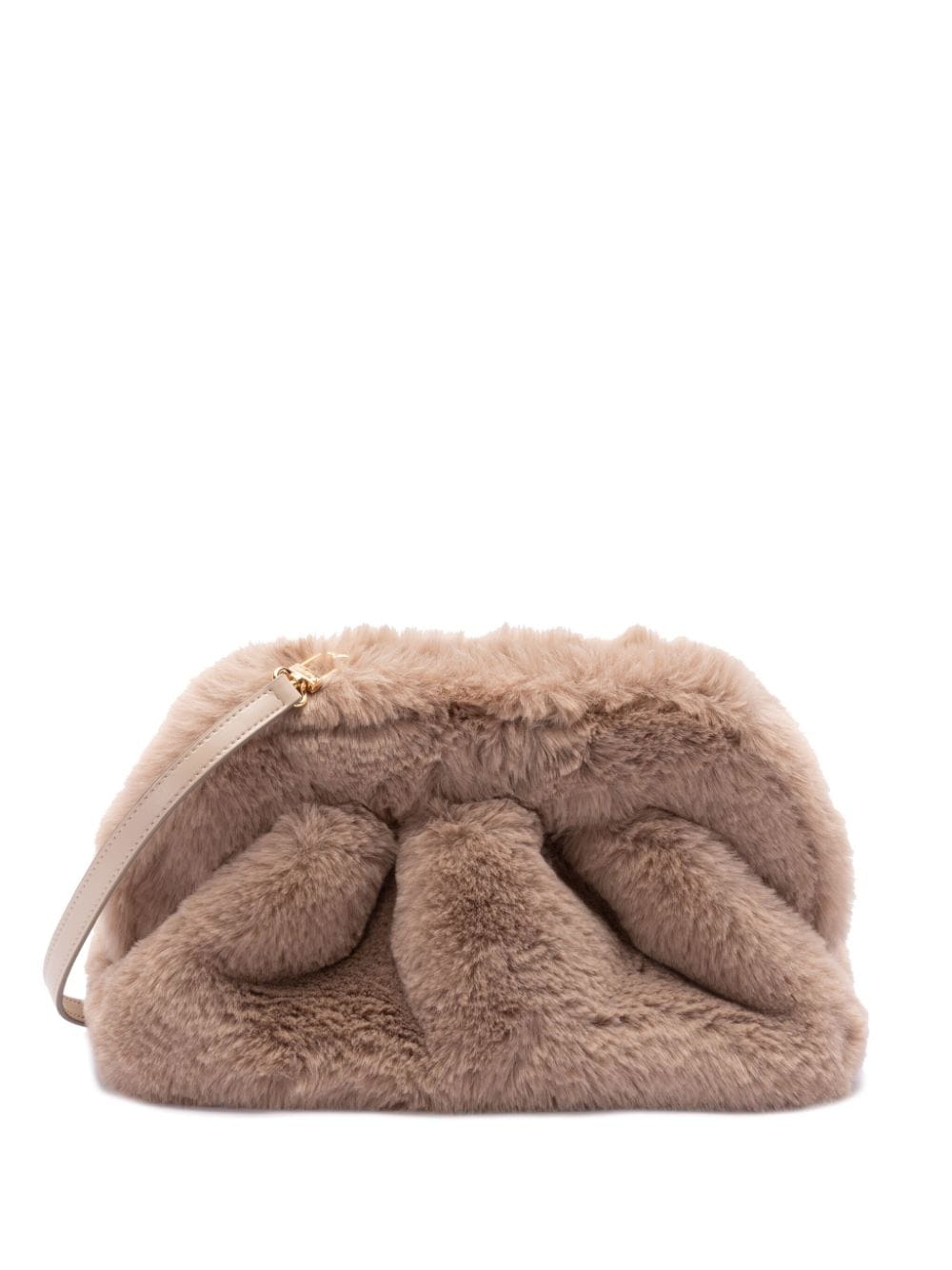 Beige THEMOIRE' Faux Fur Slouch Bag image 0