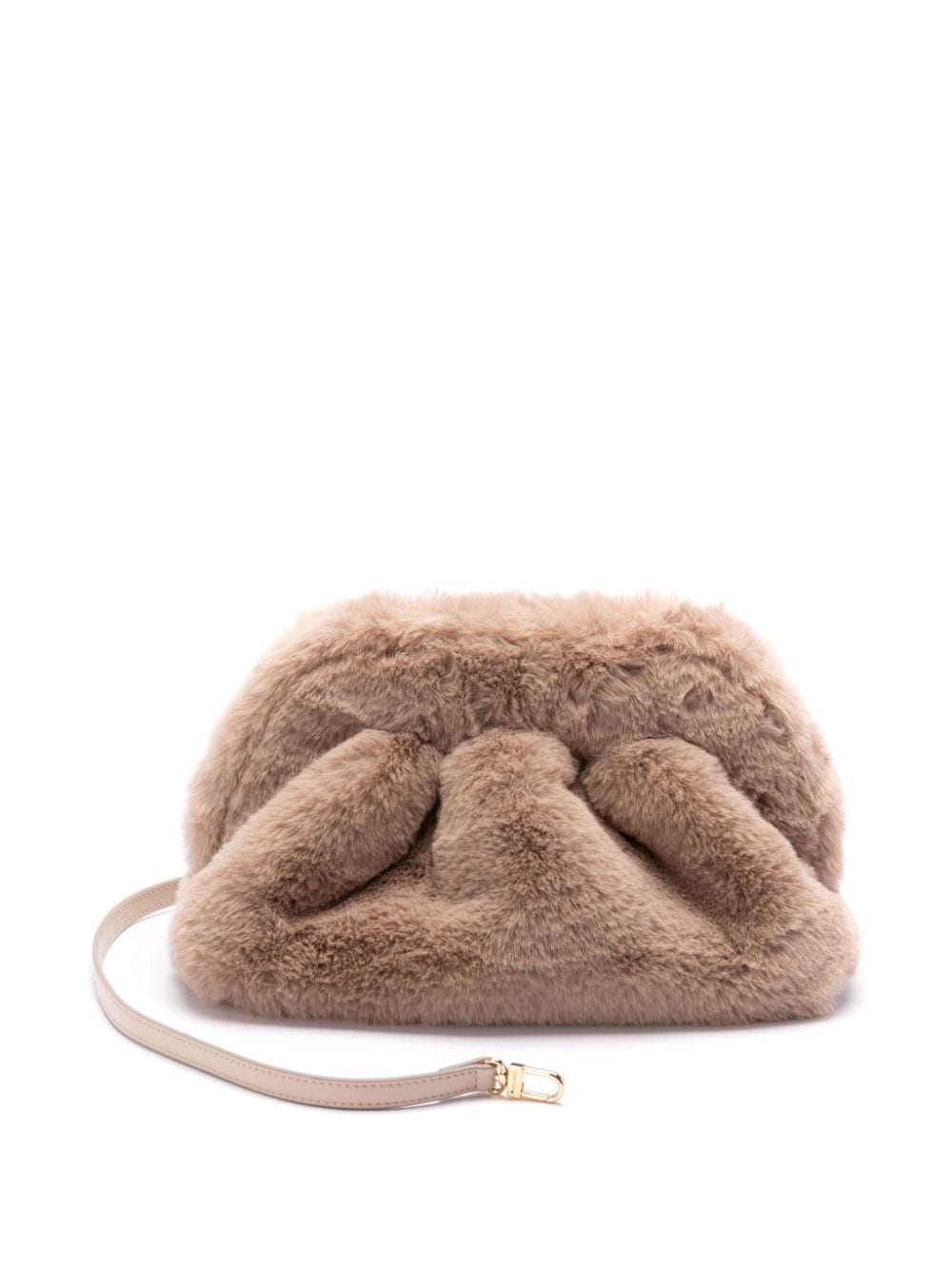 Beige THEMOIRE' Faux Fur Slouch Bag image 1