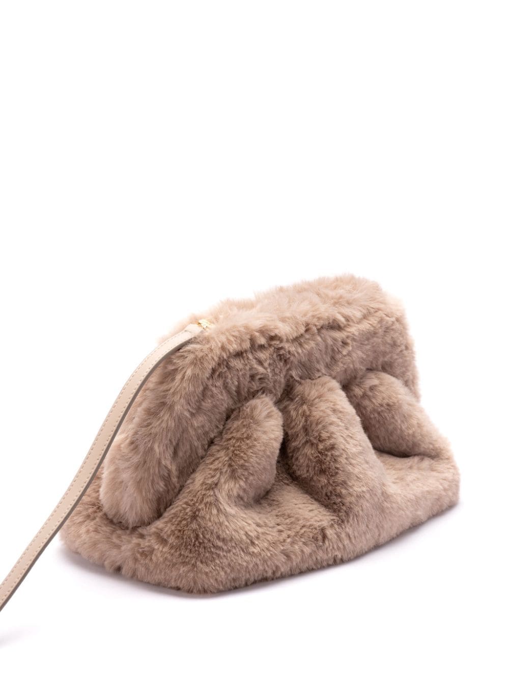 Beige THEMOIRE' Faux Fur Slouch Bag image 2