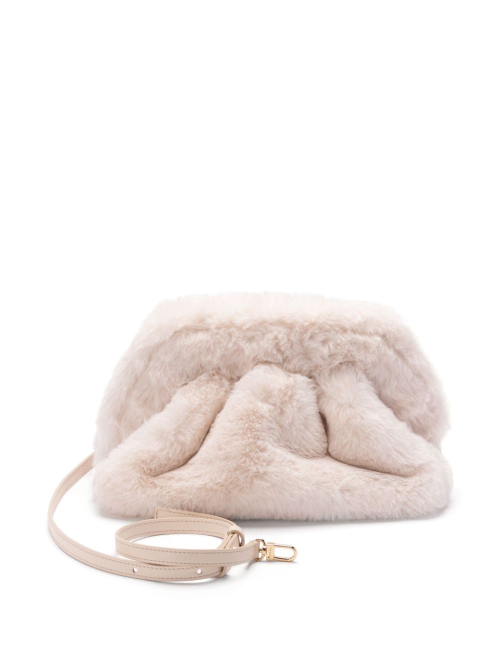 THEMOIRE' Faux Fur Slouch Bag - White image 3