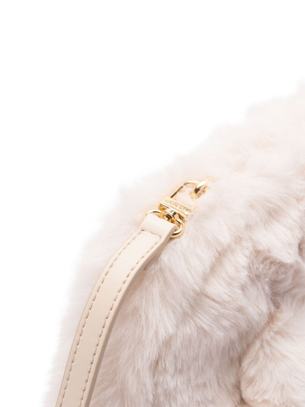 THEMOIRE' Faux Fur Slouch Bag - White image 4