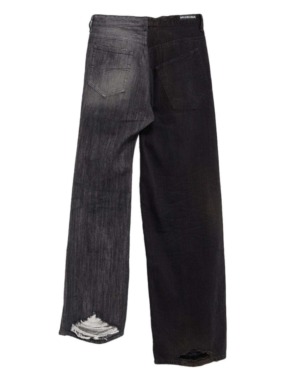 Balenciaga Asymmetric Hem Black Denim Trousers image 2