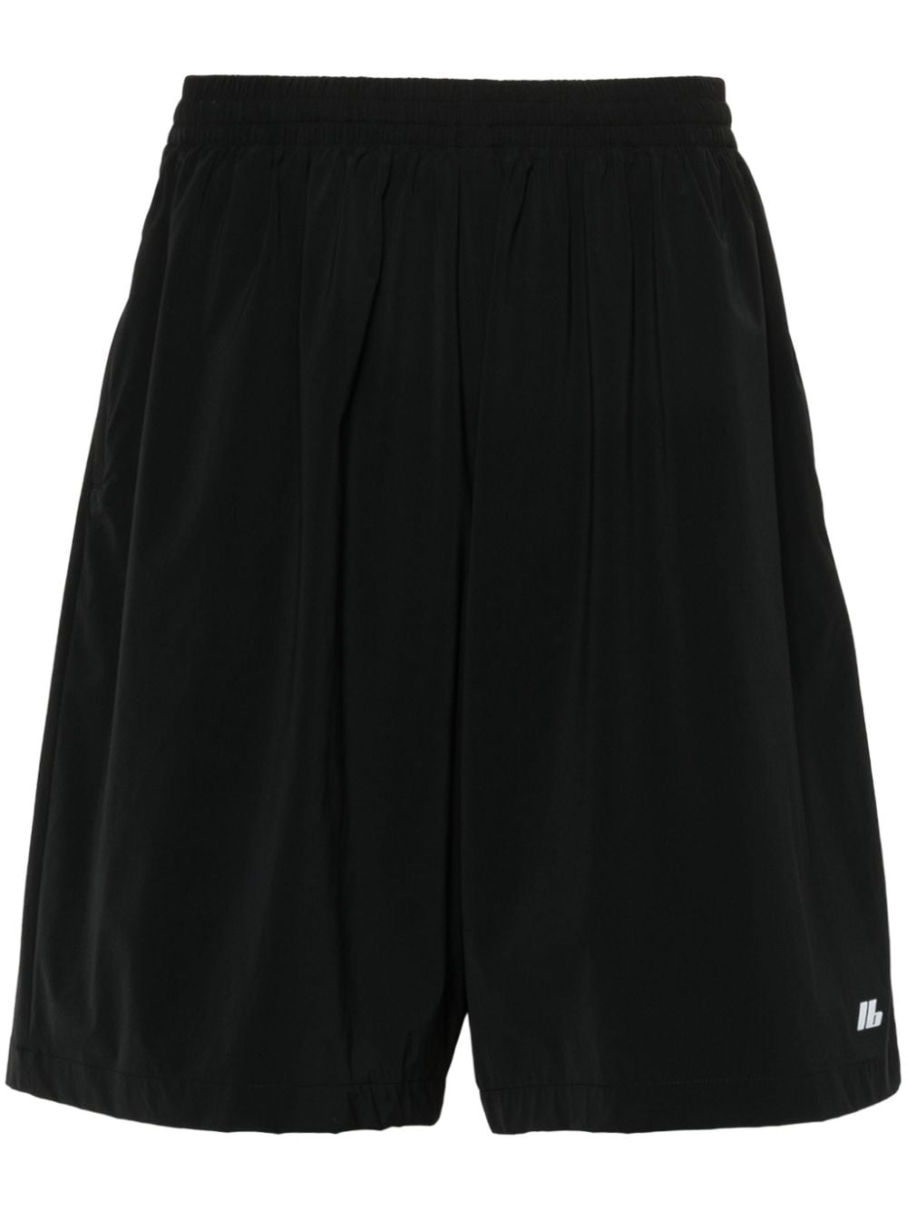 Balenciaga Black Stretch Logo Shorts image 0