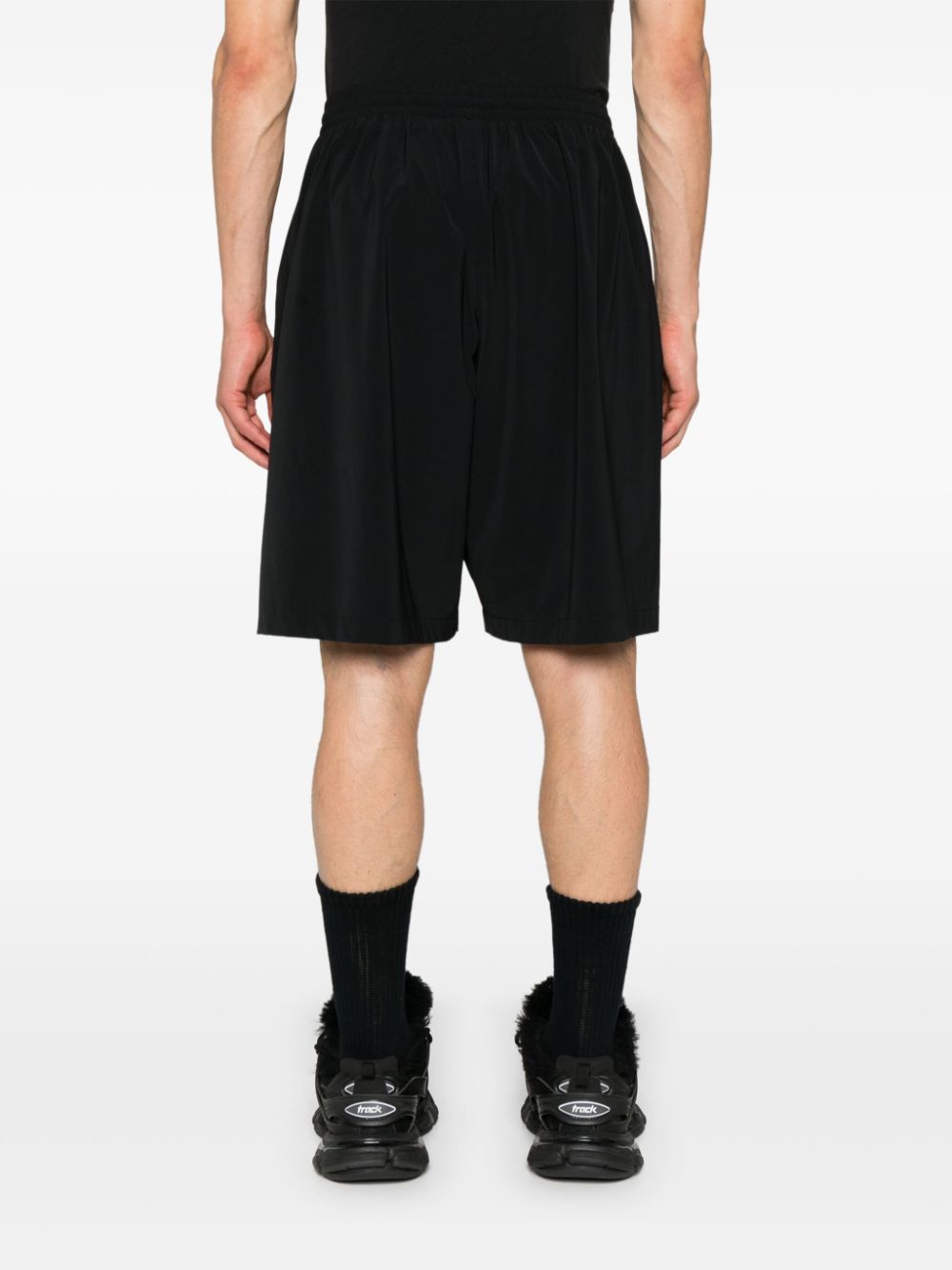 Balenciaga Black Stretch Logo Shorts image 3