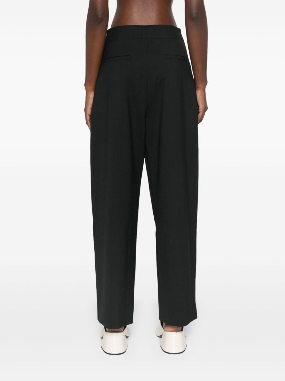 STUDIO NICHOLSON Black Twill Trousers image 1