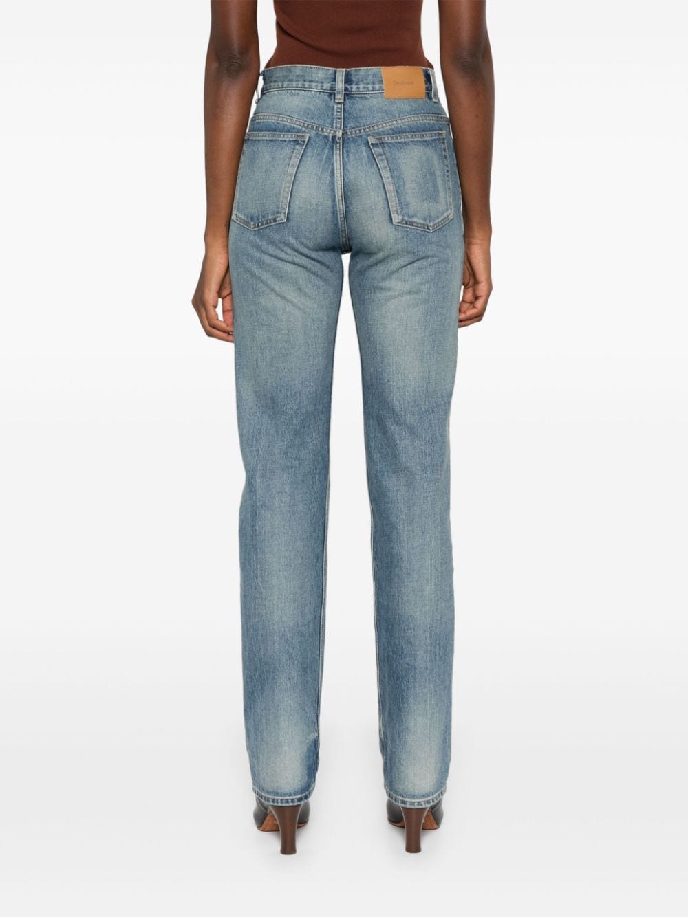 Saint Laurent Clear Blue Straight Leg Jeans image 3