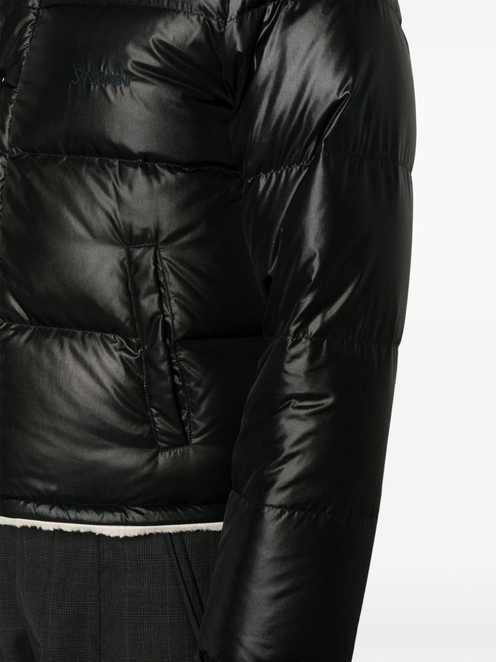 Saint Laurent Black Feather Down Padded Coat image 1