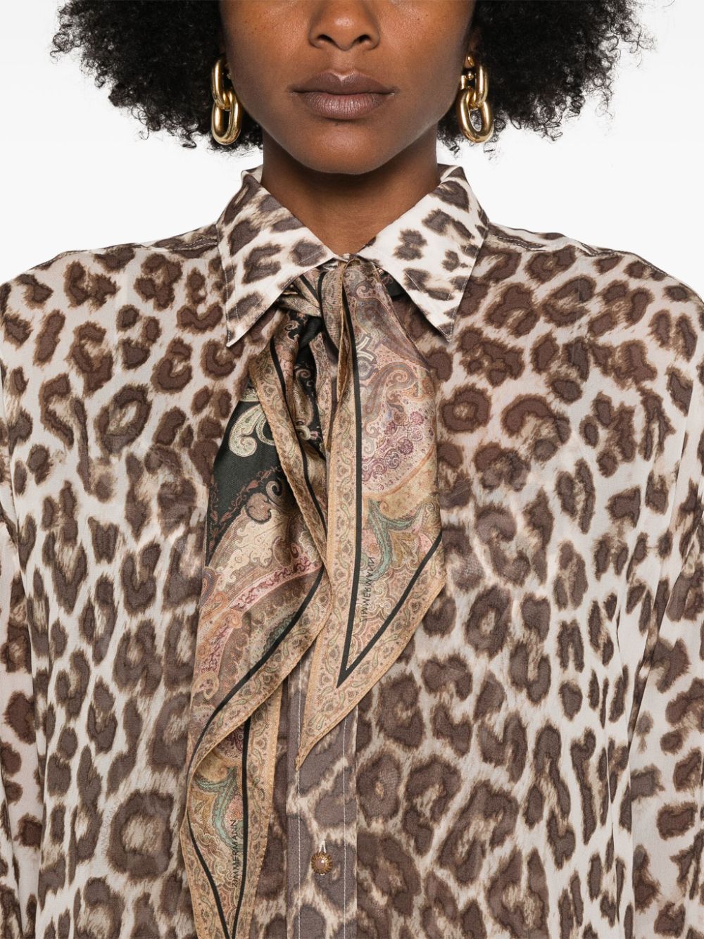 Zimmermann Leopard Print Fitted Blouse image 1