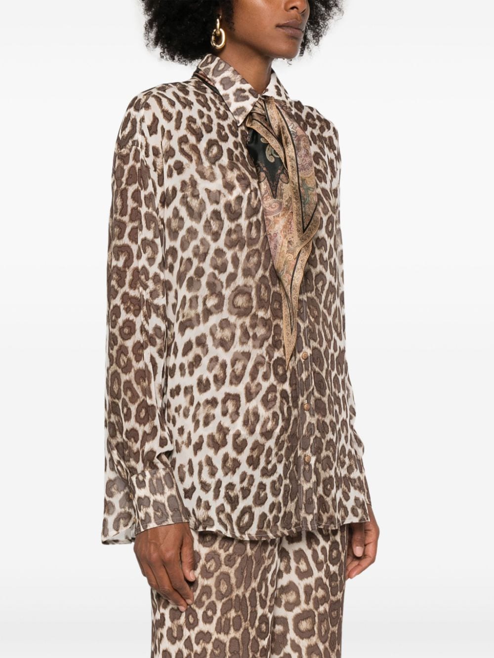 Zimmermann Leopard Print Fitted Blouse image 3