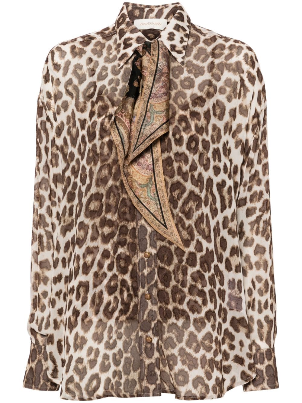 Zimmermann Leopard Print Fitted Blouse image 0