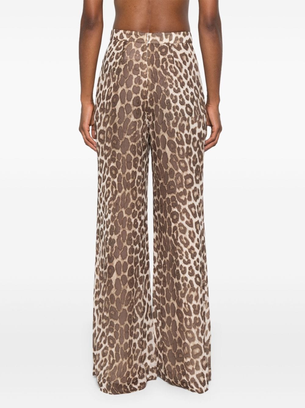 Zimmermann Leopard Print Flared Trousers - Brown image 1