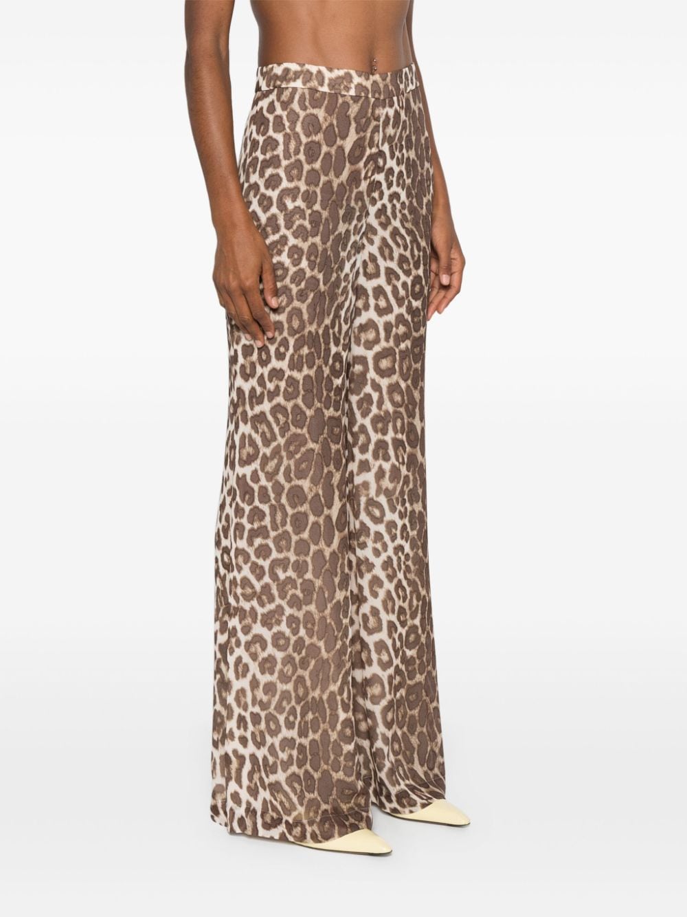 Zimmermann Leopard Print Flared Trousers - Brown image 3