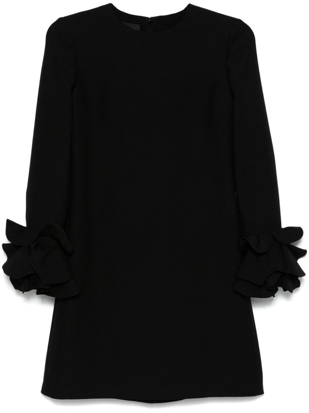 Valentino Black Wool-Silk Blend A-Line Dress image 0