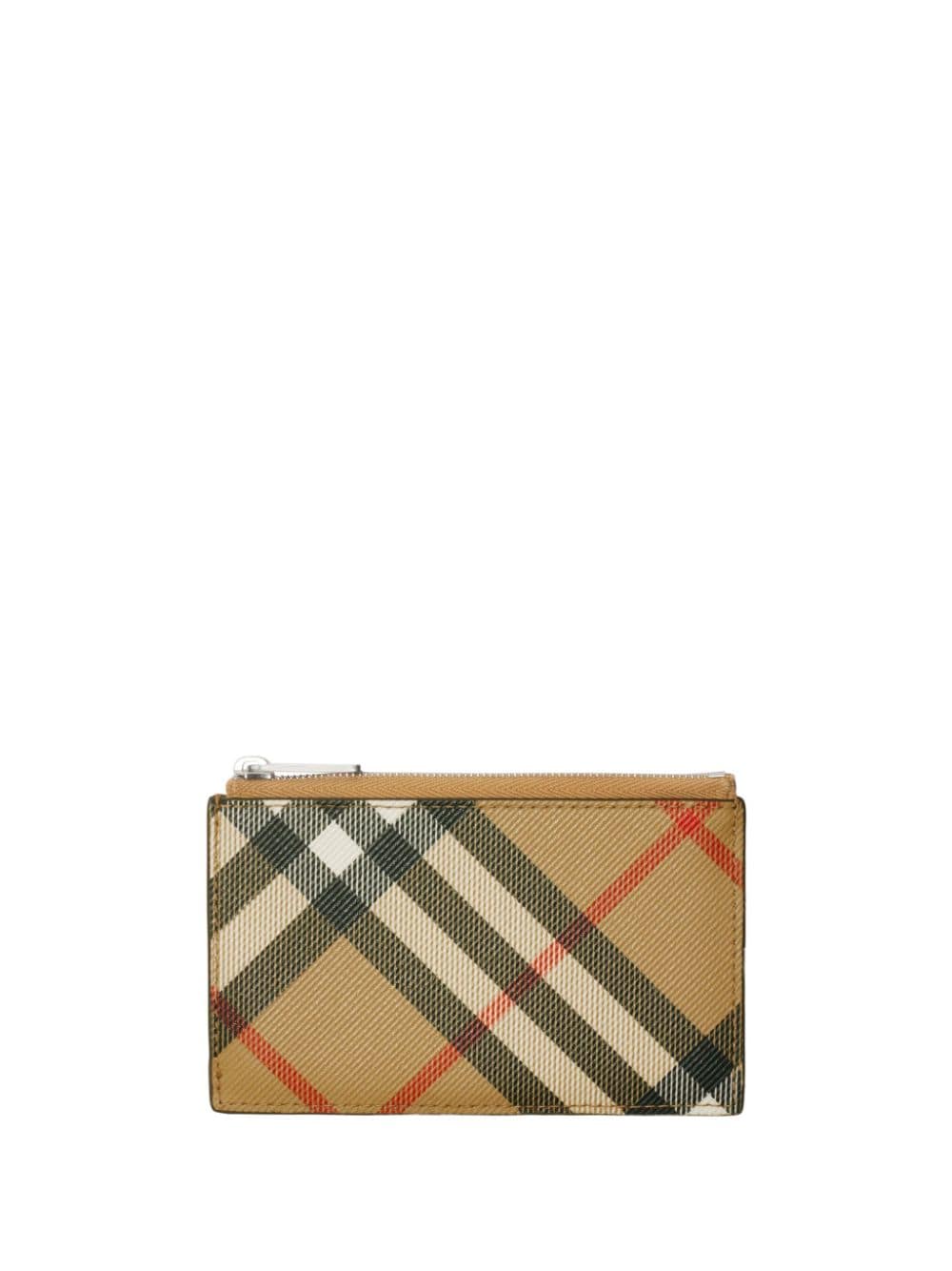 Burberry Vintage Check Top Zip Wallet in Beige image 0