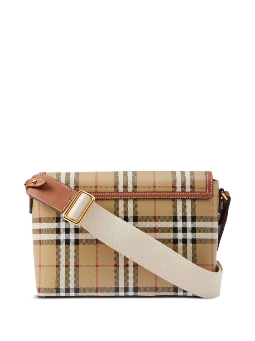 Beige Burberry Calf Leather Check Pattern Bag image 2