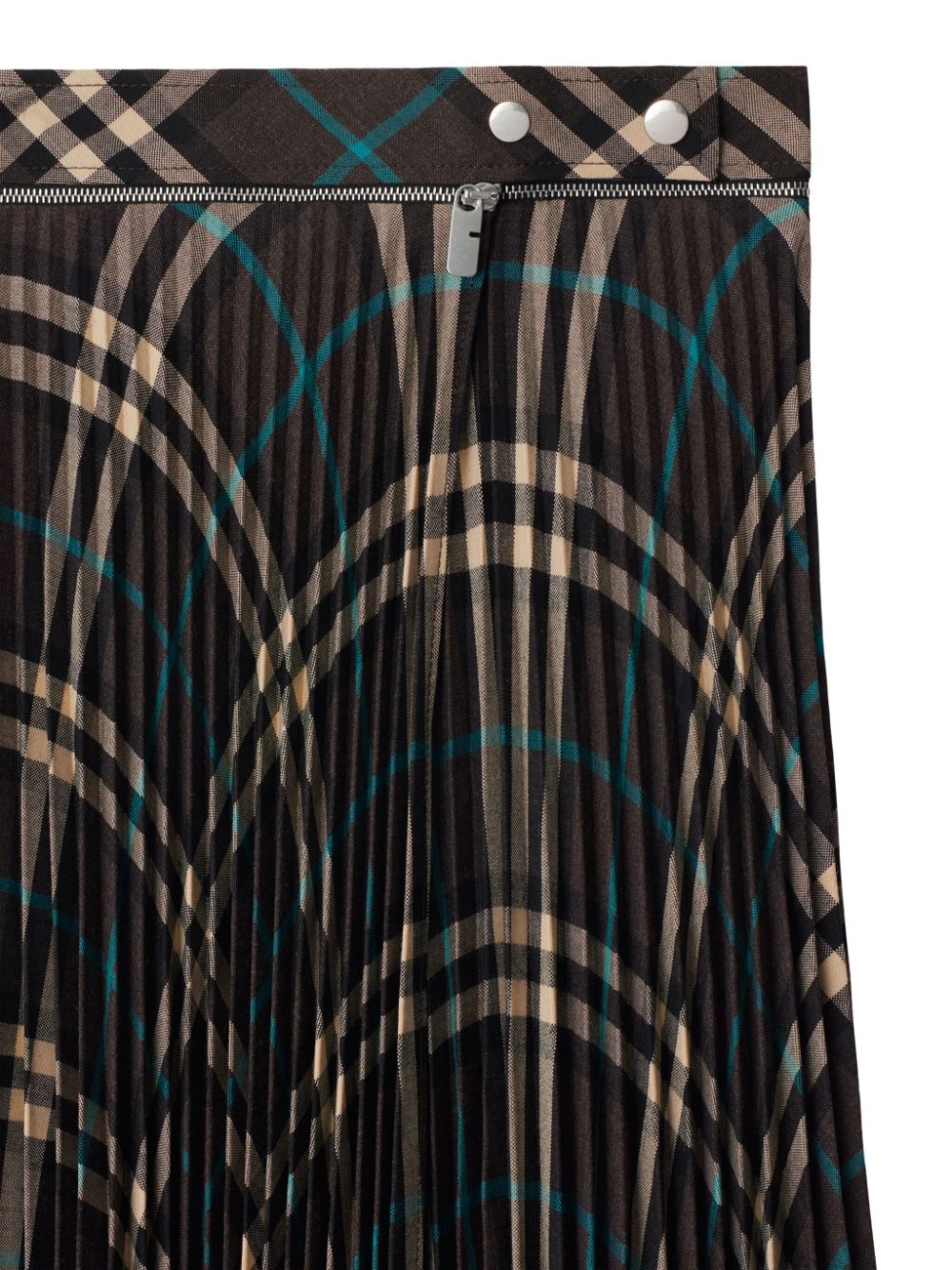 Burberry Multicolor Wool Check Pleated Skirt image 1