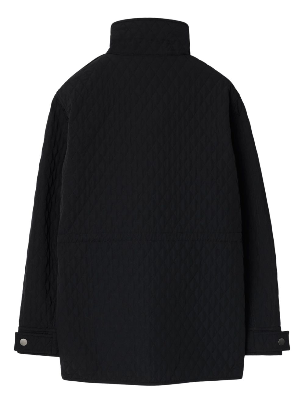 Burberry Black Diamond Quilted Jacket with Detachable Check-Print Hood image 5