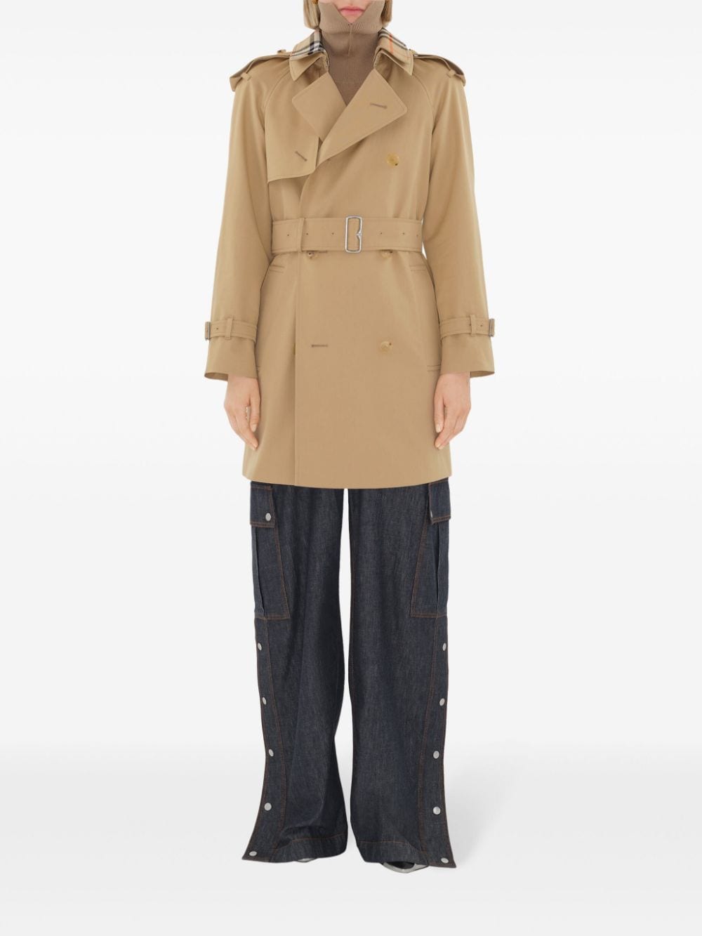 Burberry Beige Double-Breasted Wool Coat image 1