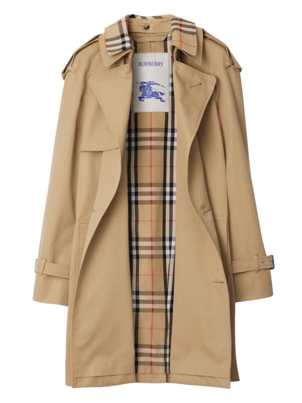 Burberry Beige Double-Breasted Wool Coat image 2