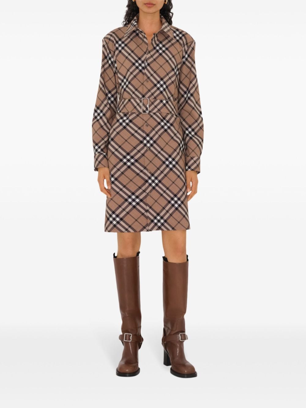 Burberry Nova Check Cut-Out Detail Dress image 1