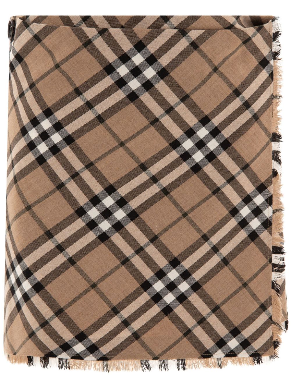 Burberry Beige Check Pleated Skirt image 0