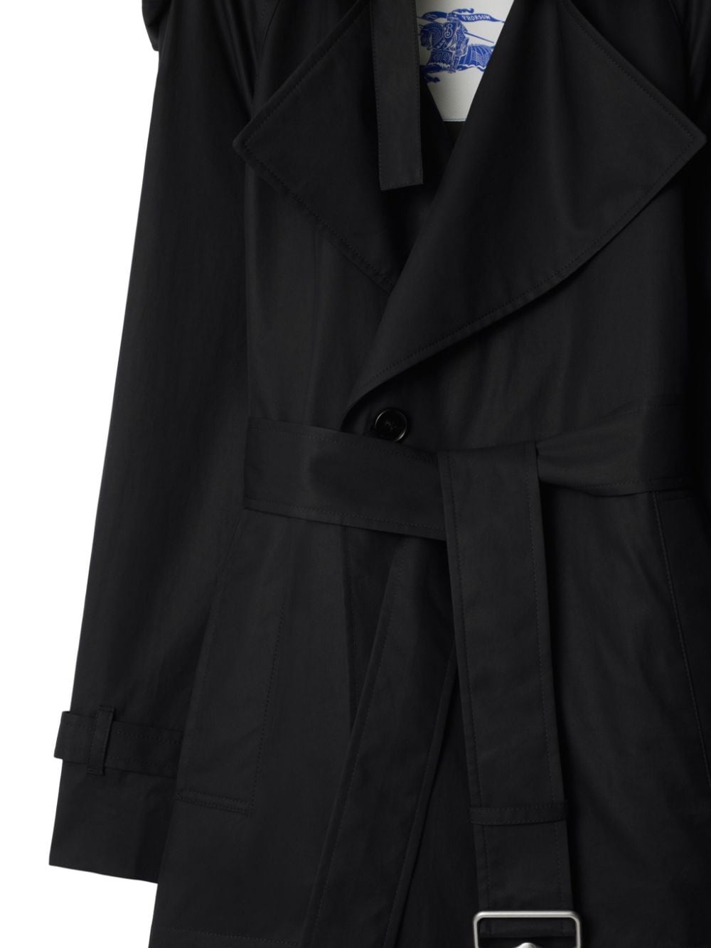 Burberry Black Cotton Gabardine Double-Breasted Coat image 1