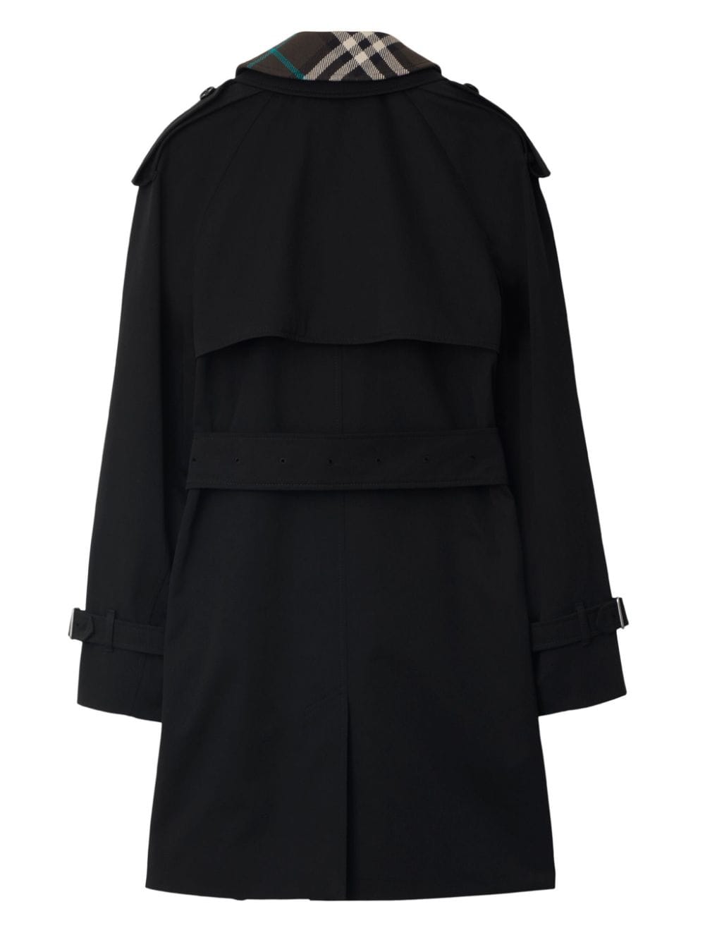 Burberry Black Cotton Gabardine Double-Breasted Coat image 3