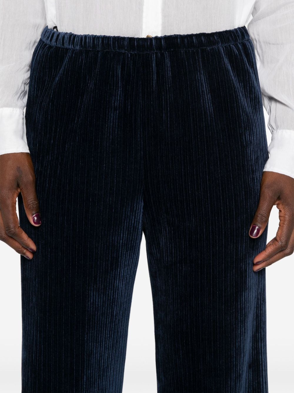 Forte_Forte Midnight Blue Corduroy Trousers image 3