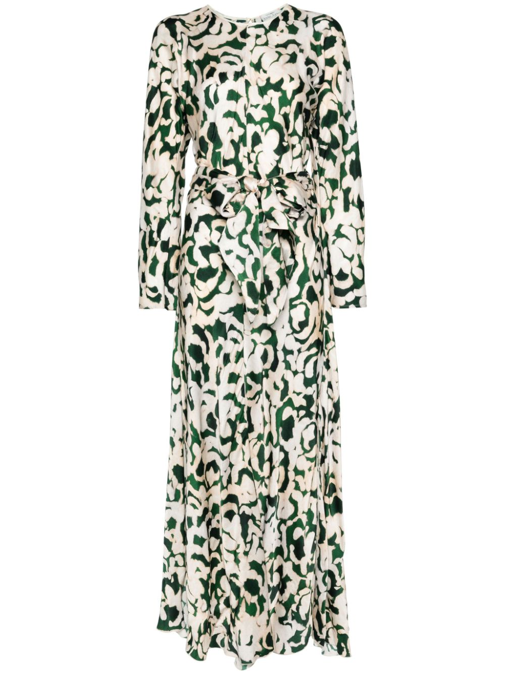 Forte_Forte Abstract Print Seersucker Dress - Green image 0