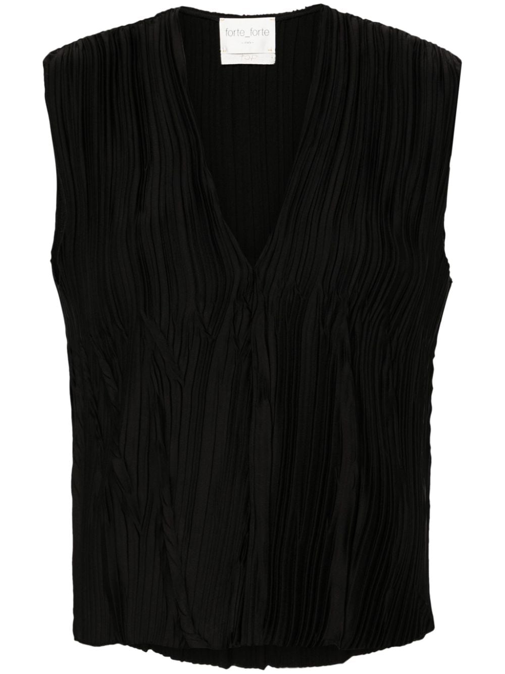 Forte Forte Black Sleeveless Pleated Top image 0