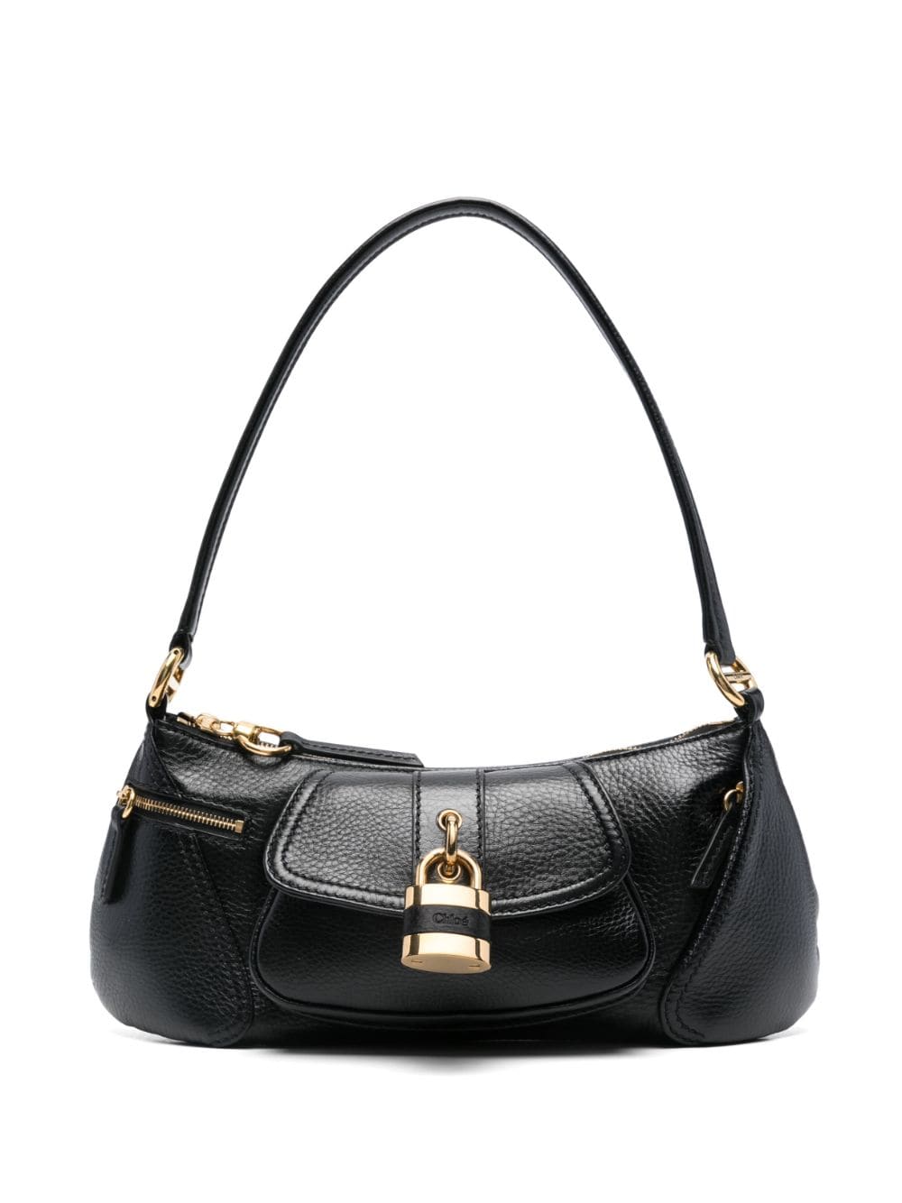 Chloè Black Pebbled Calf Leather Shoulder Bag image 0