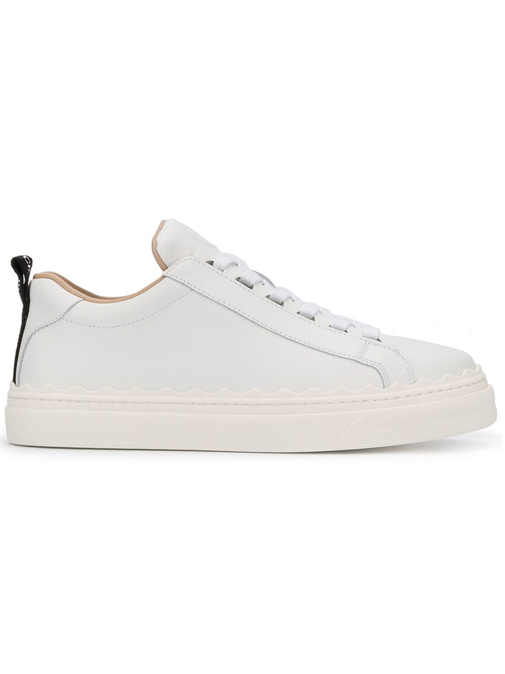 Chloé Lauren White Leather Low Top Sneakers image 0