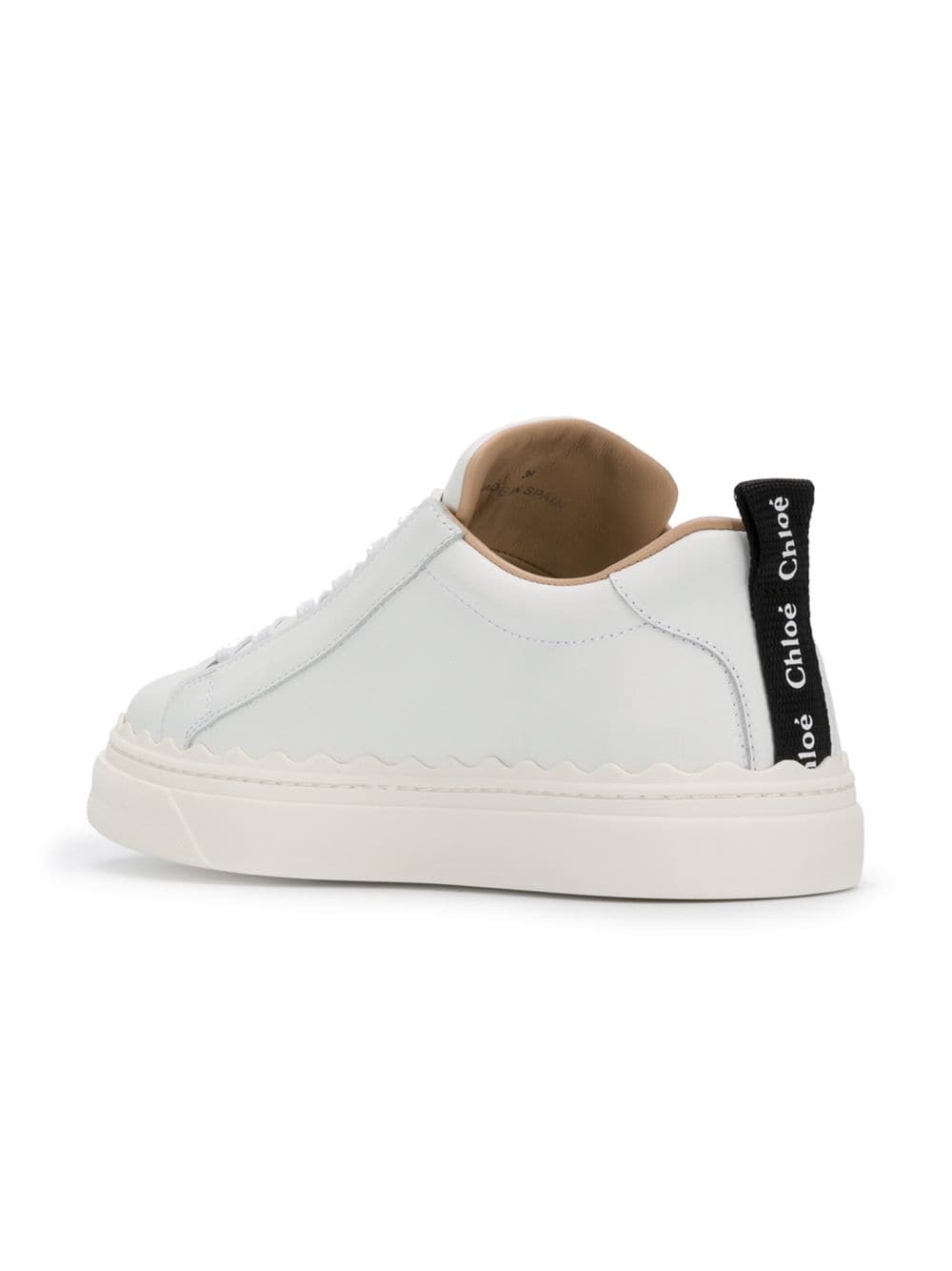 Chloé Lauren White Leather Low Top Sneakers image 2