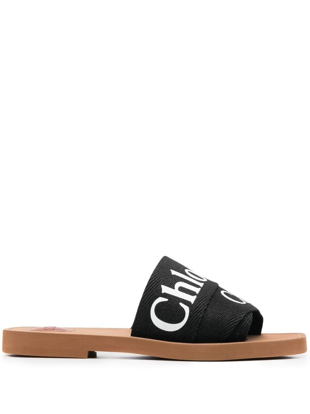 Chloè Women's Black Open Toe Slip-On Sandals image 0