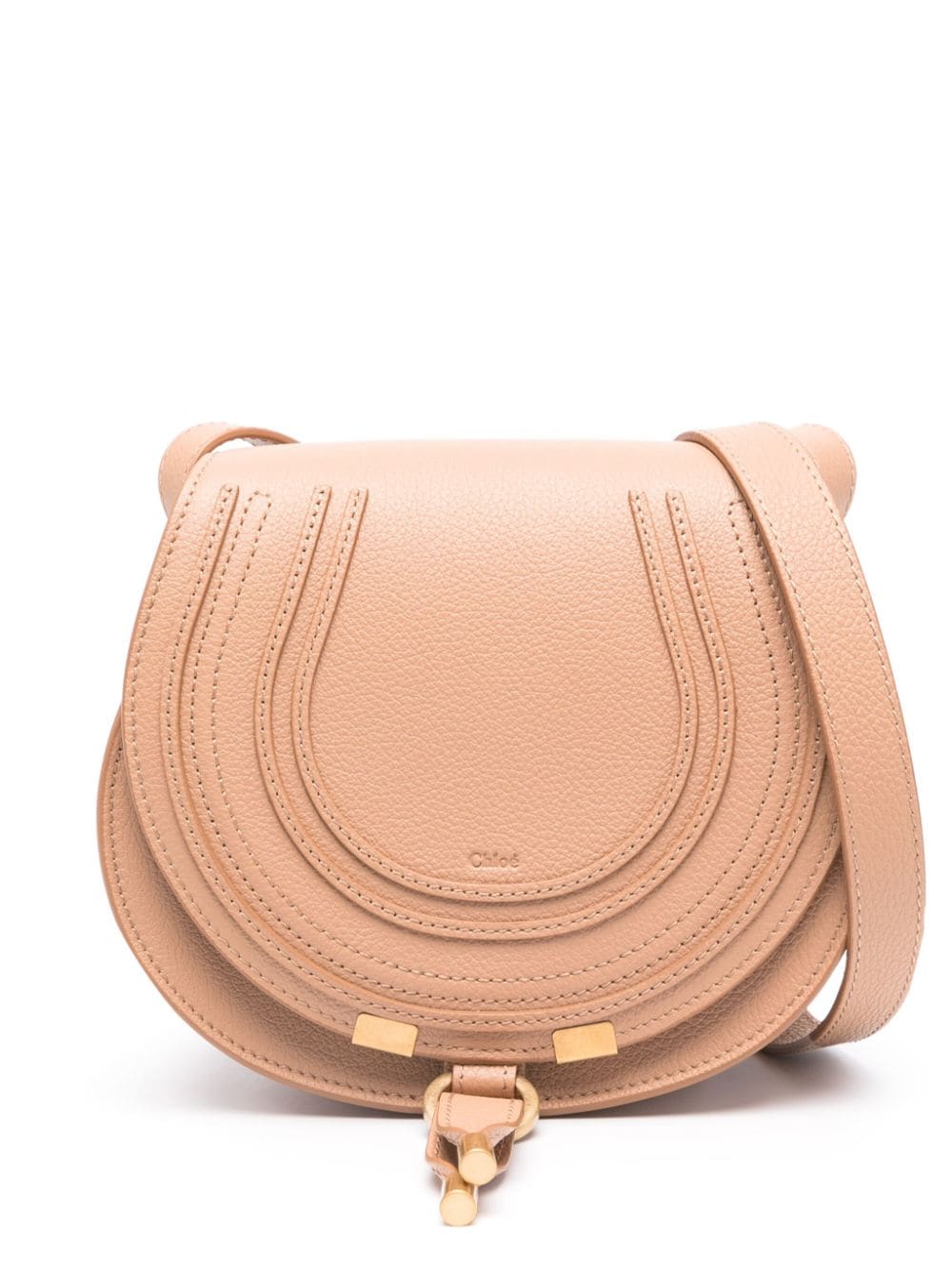 Chloé Beige Calfskin Grained Texture Shoulder Bag image 0