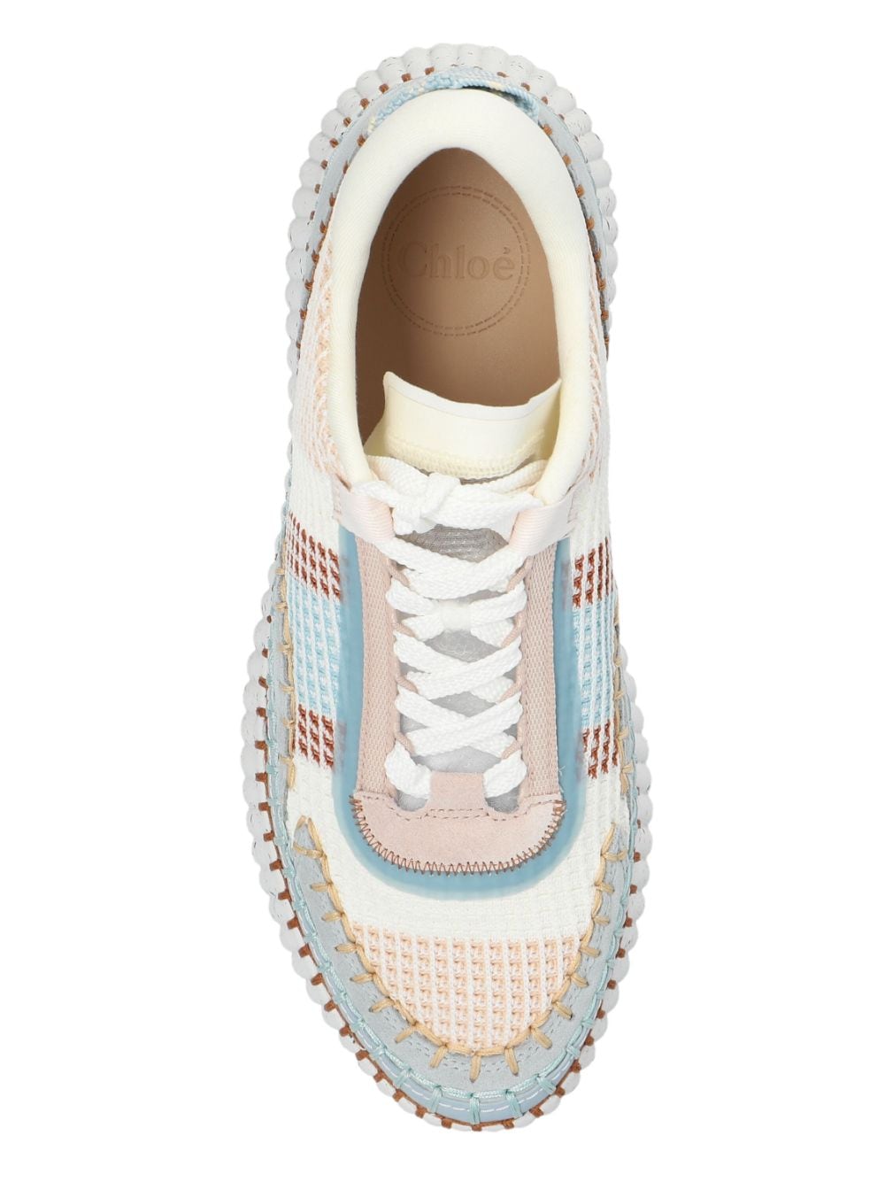 Chloè Sneakers in Clear Blue with Panelled Design image 1