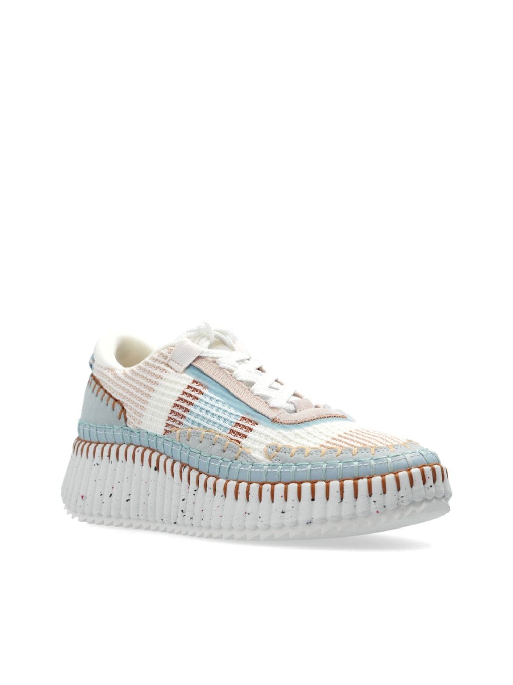 Chloè Sneakers in Clear Blue with Panelled Design image 3