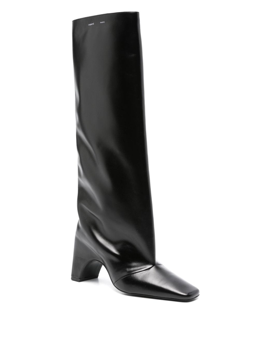 Coperni Square Toe High Heel Leather Boots - Black image 1