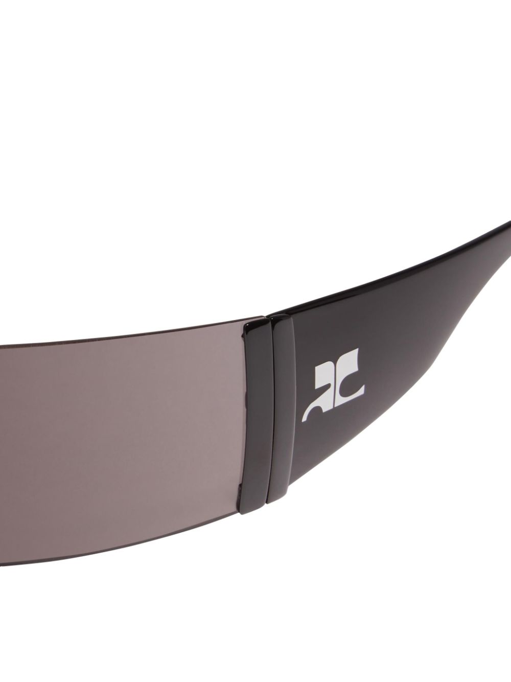 032C Courrèges Shield Sunglasses - Black image 1