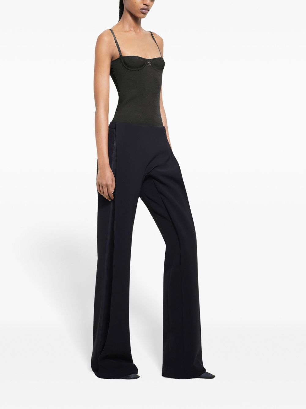 032C Courrèges Layered Panel Trousers - Black image 1