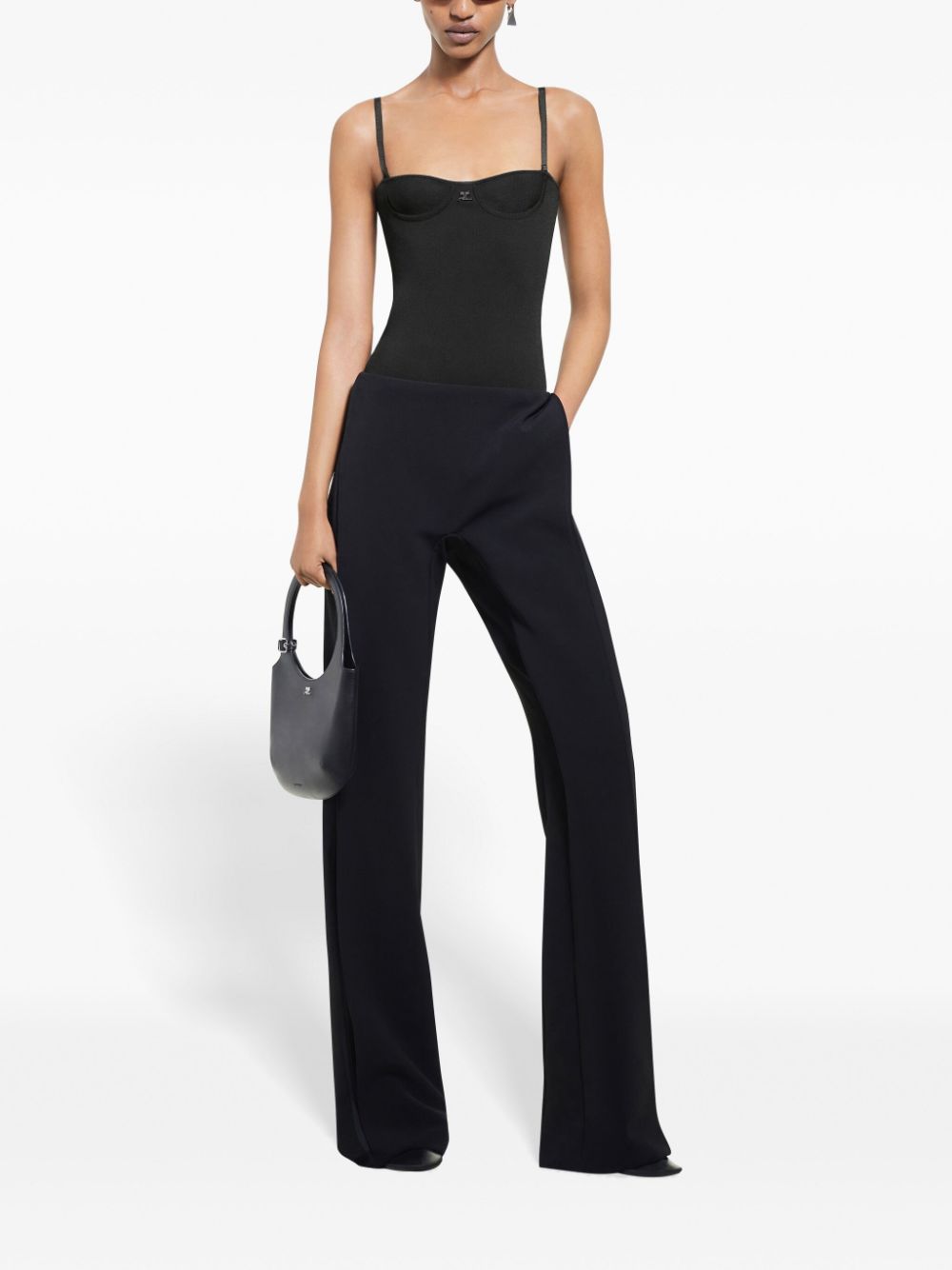 032C Courrèges Layered Panel Trousers - Black image 3