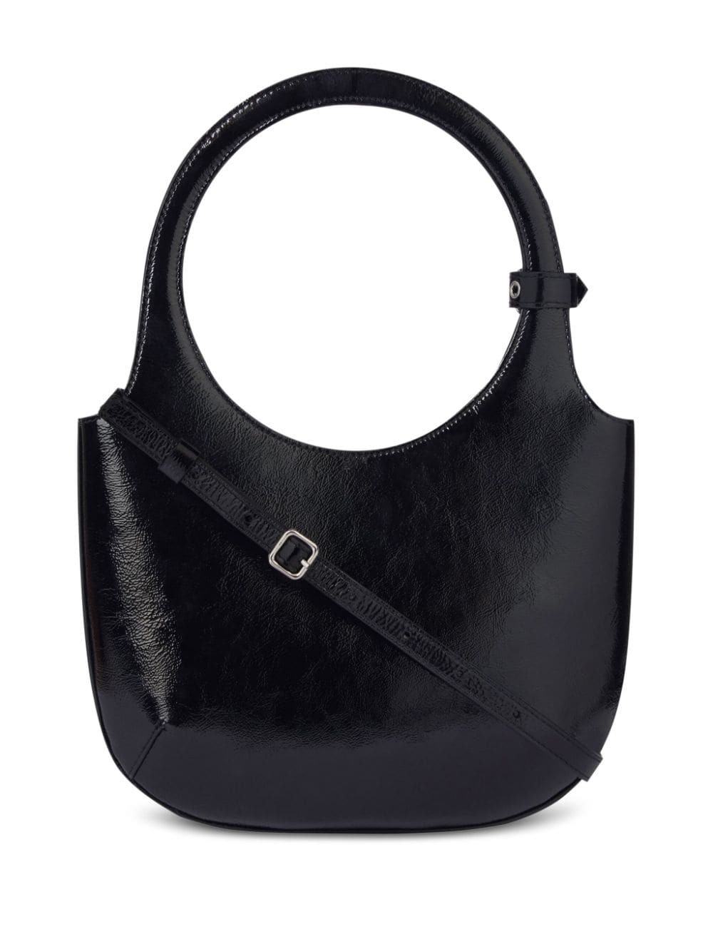 032C Courrèges Black Calf Leather Shoulder Bag image 5