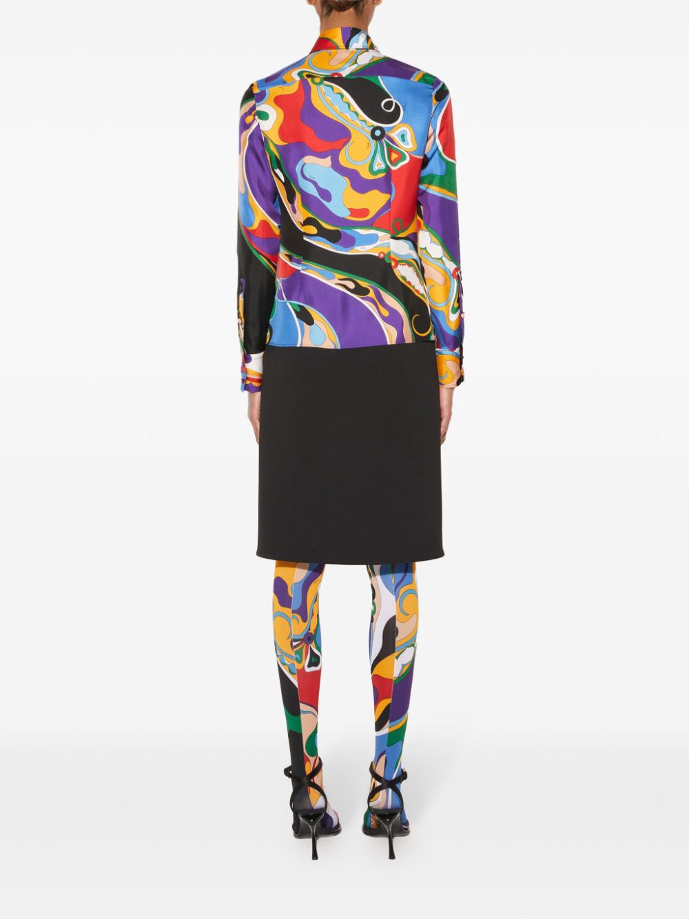 Pucci Purple Silk Shirt with Graphic Print image 4