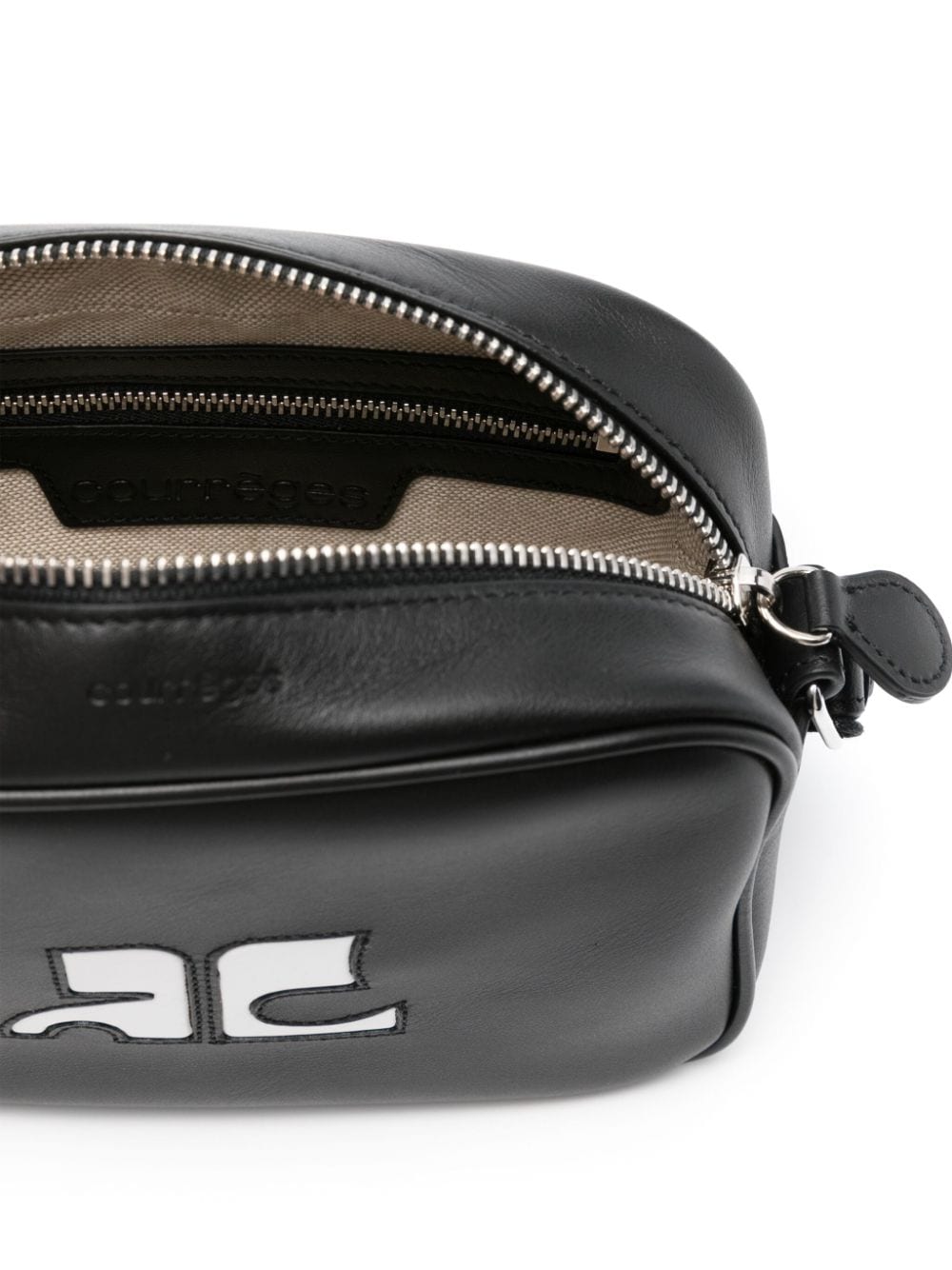 Courrèges Re-Edition Black Calfskin Leather Shoulder Bag image 4